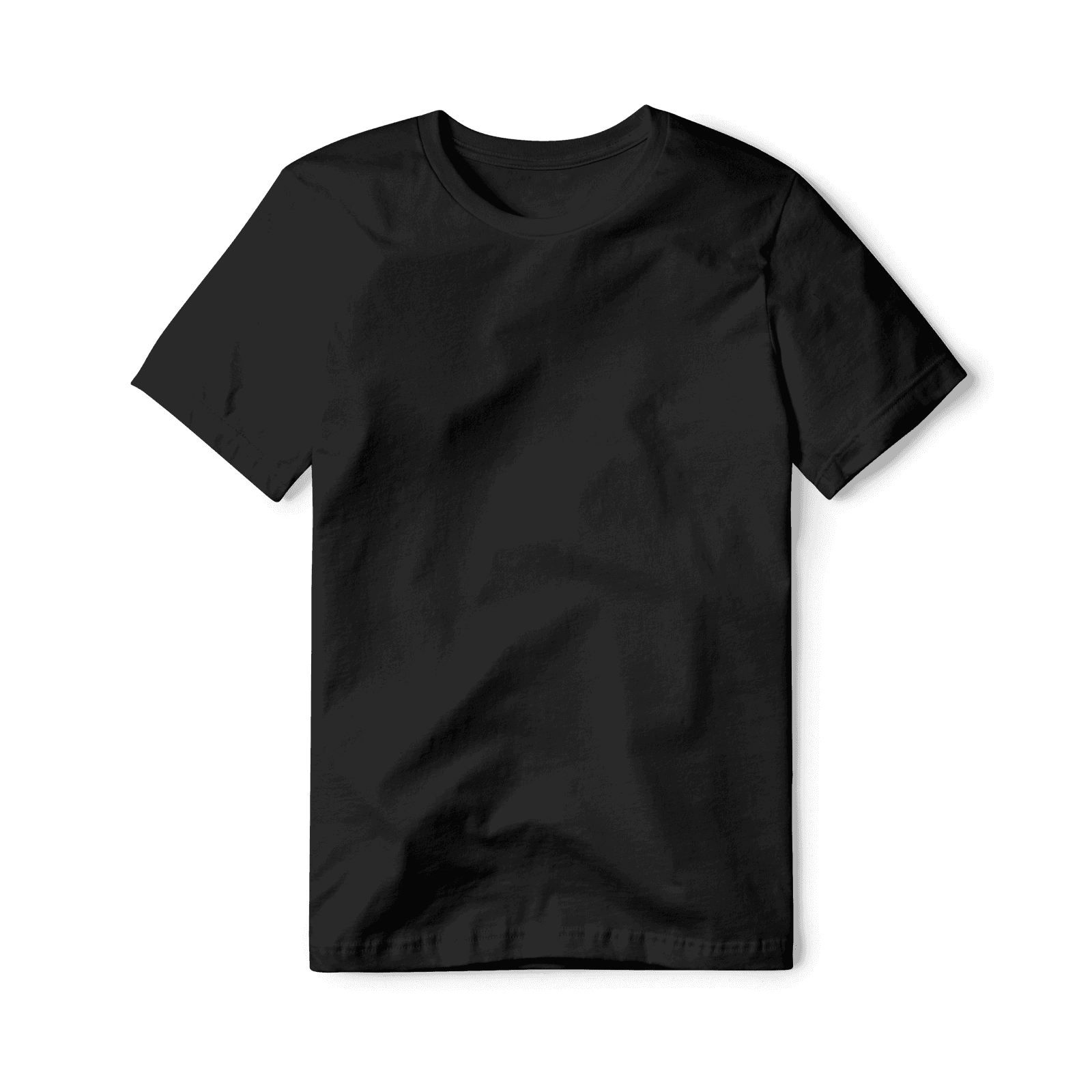 Black shirt, front